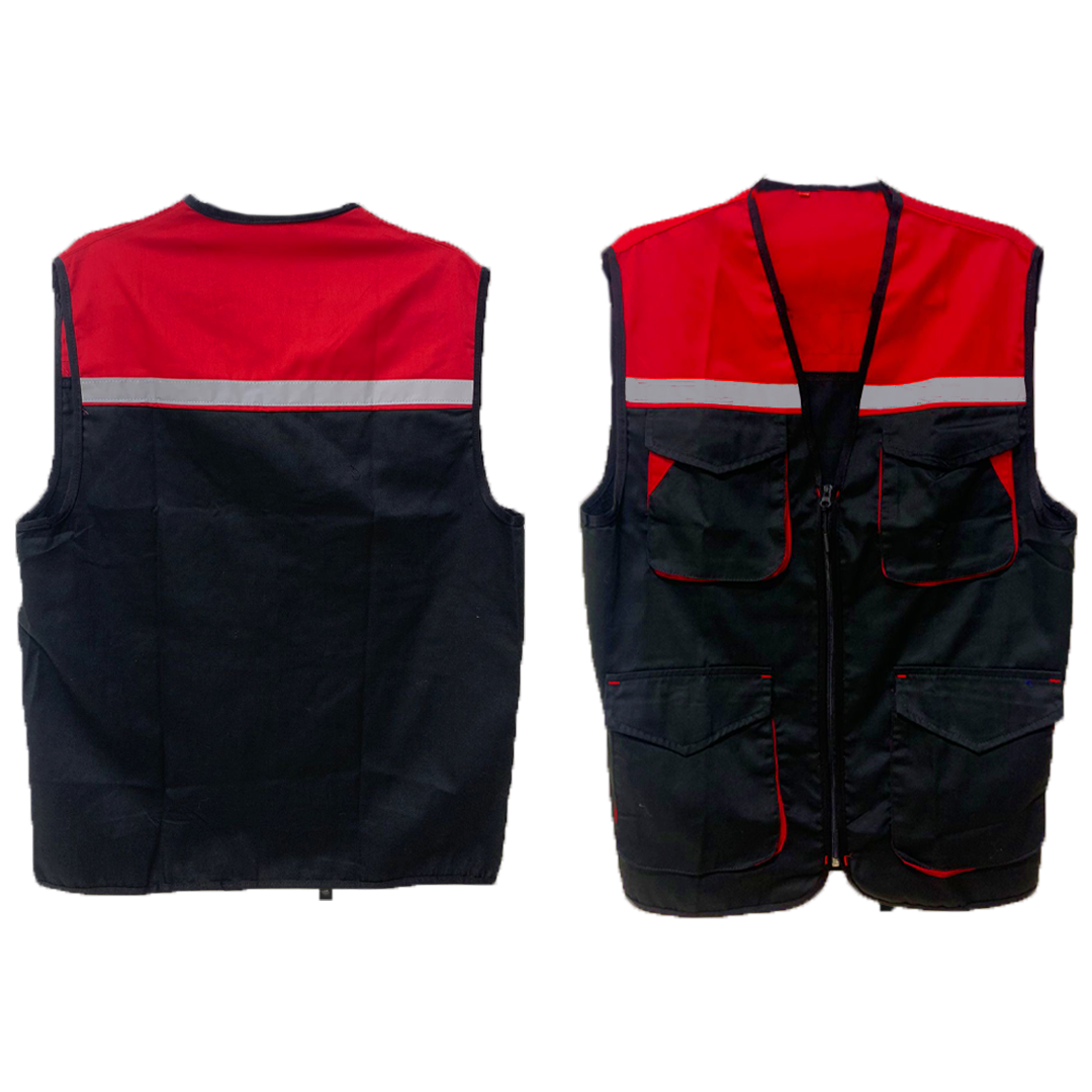 GILET MULTIPOCHES DE TRAVAIL HV